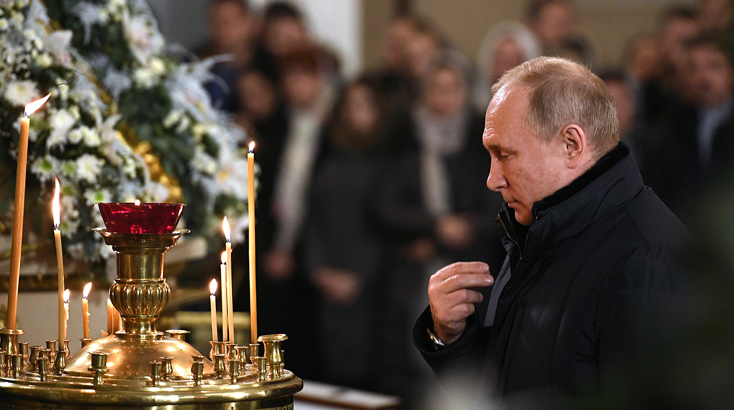 путин в храме на рождество