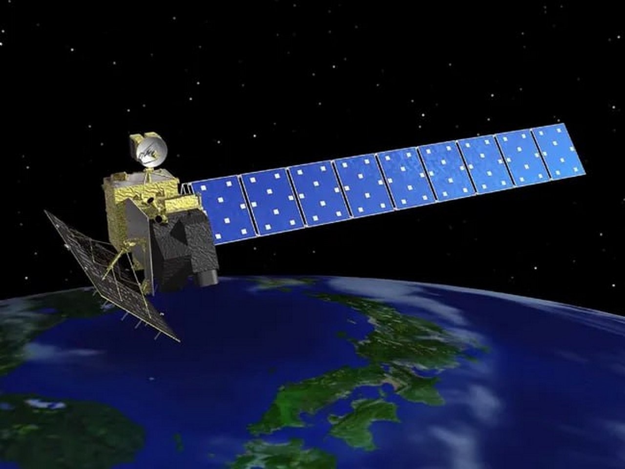 Авторская концепция японского передового спутника Daichi миссии ALOS-2.