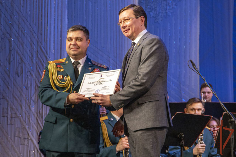 В Йошкар-Оле выступил образцово-показательный оркестр войск национальной гвардии Российской Федерации 