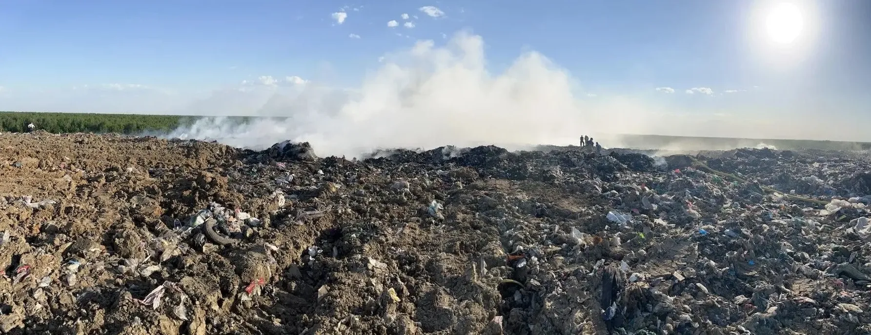 На полигоне в Бабанино продолжается тление мусора