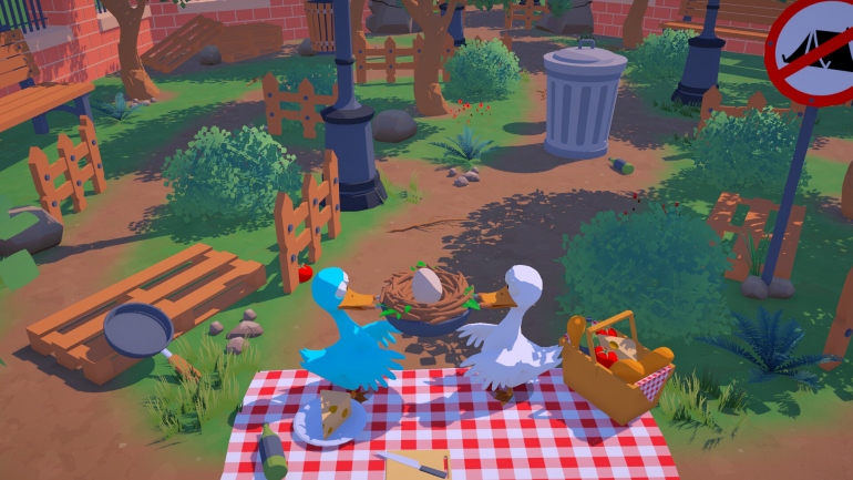 В Steam завирусилась демоверсия An Eggstremely Hard Game про двух гусей, несущих хрупкое яйцо