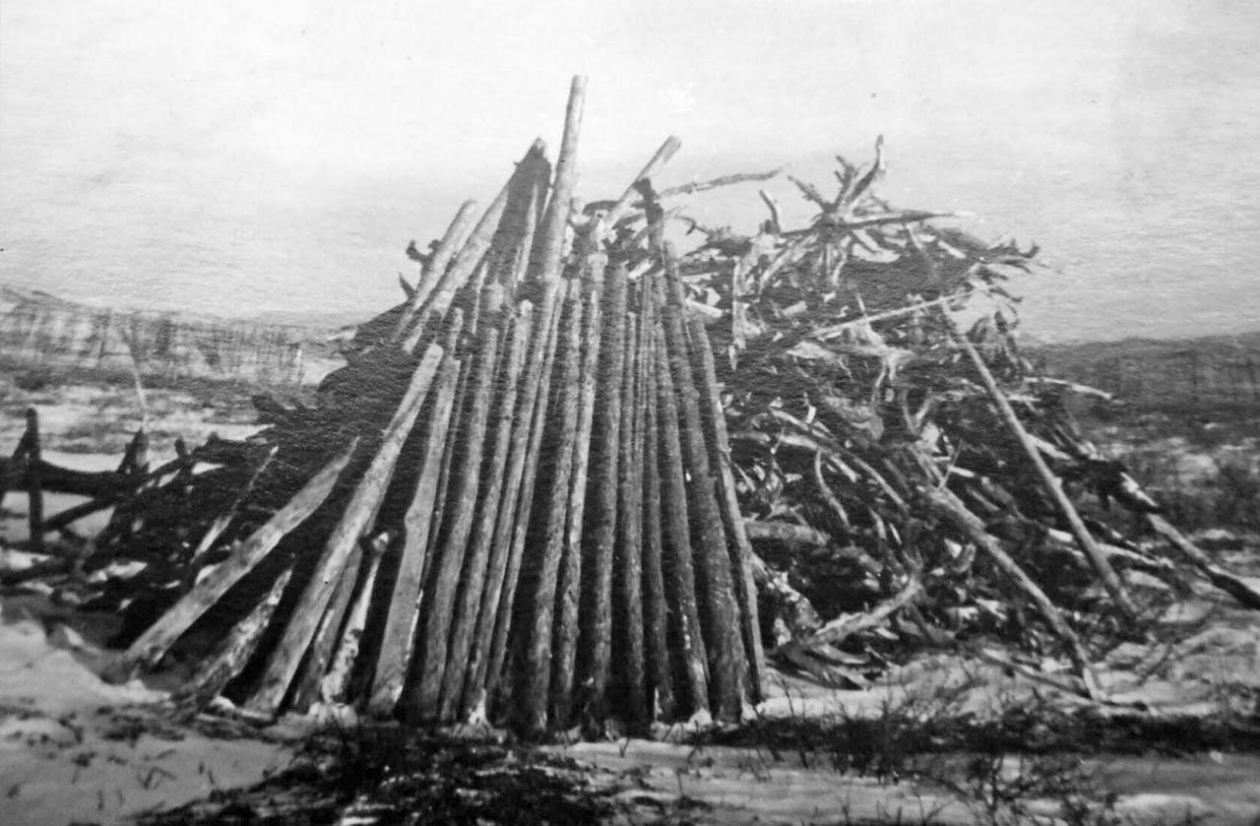 Хатыннах. Заготовка дров. 40-е года ХХ-го века