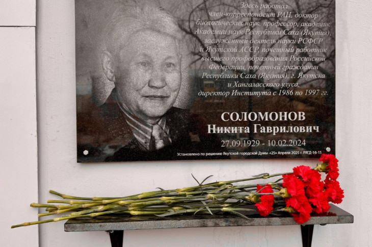 Памятная доска в честь Н. Г. Соломонова