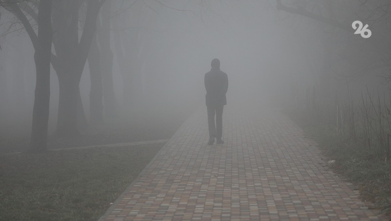 Strong fog. Strong fog