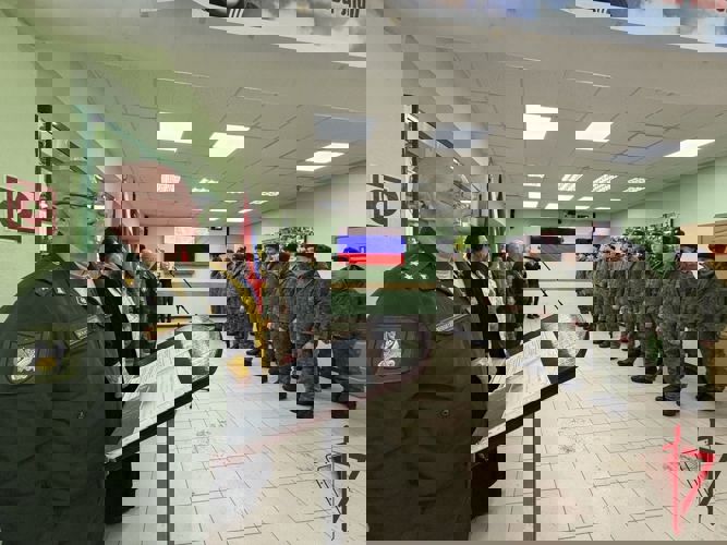 Офицер Росгвардии принял участие в проводах магаданских призывников