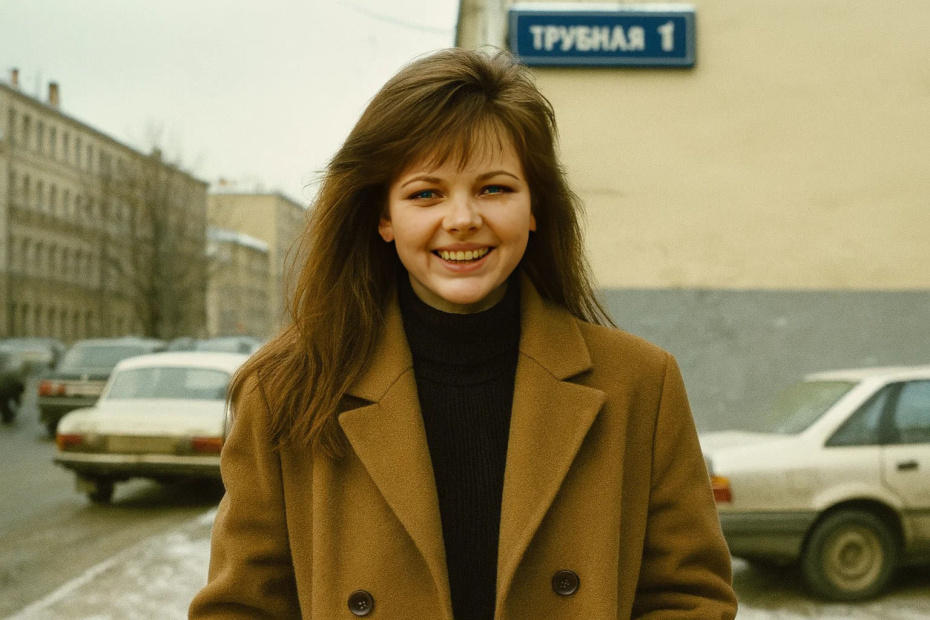 Дарья Шпаликова в молодости в представлении ИИ