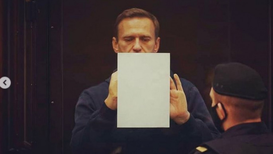Алексей Навальный в суде 2 февраля 2021 года.