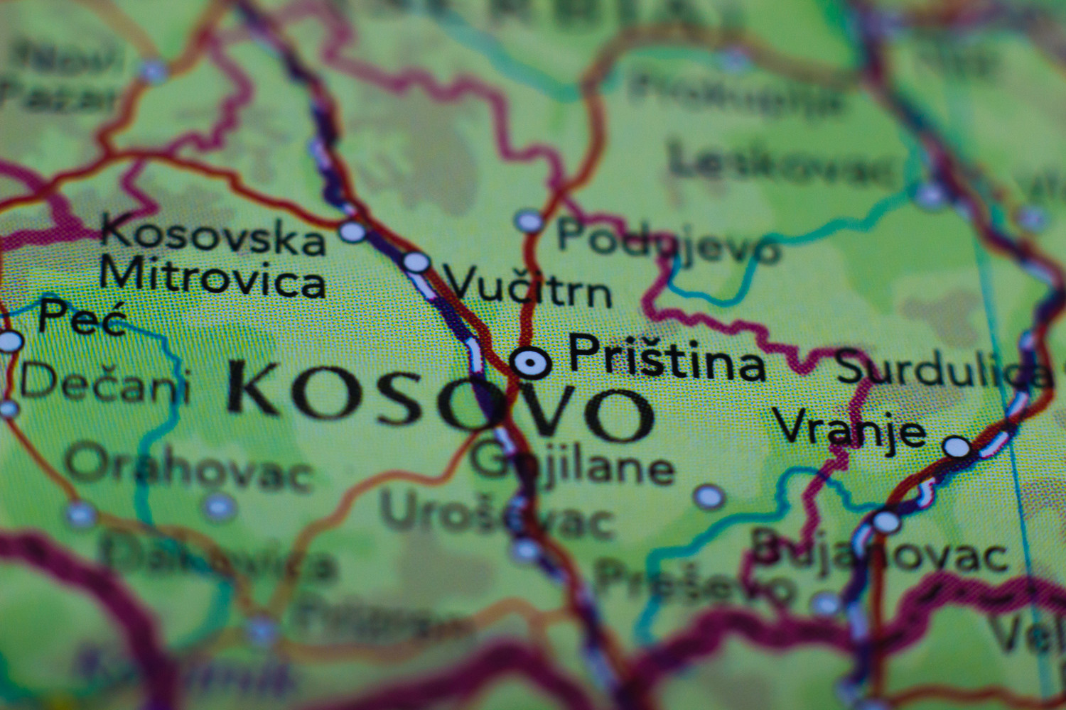 На карте сербия и косово
