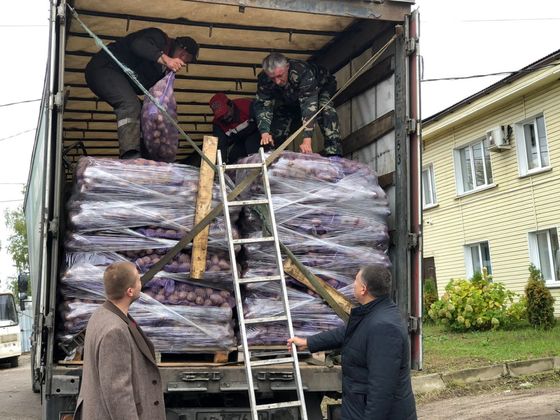 20 тонн картофеля отправили калужане в Белгородскую область на пункт питания для участников специальной военной операции
