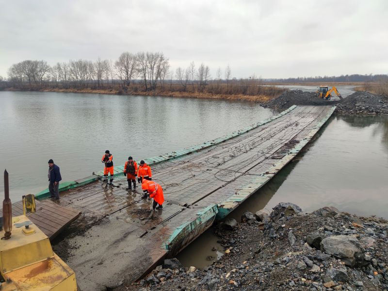 Богучар понтонный мост