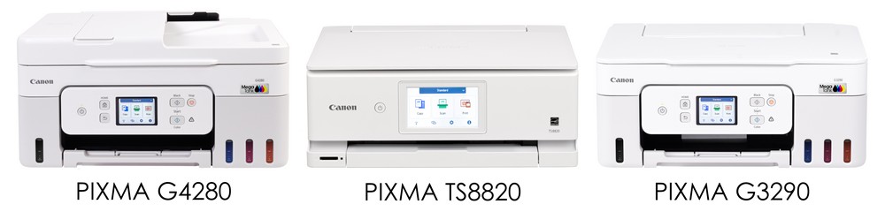 PIXMA TS8820, PIXMA G3290, PIXMA G4280