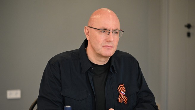 Дмитрий Чернышенко провёл рабочую встречу с главой Донецкой Народной Республики Денисом Пушилиным