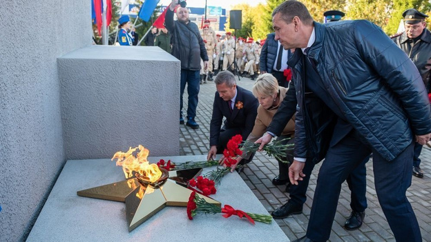 В Кирове зажгли Вечный огонь на площади Маршала Конева