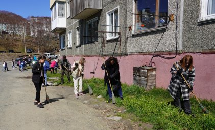 Жители города прибрались в районе Завойко в Петропавловске-Камчатском 4