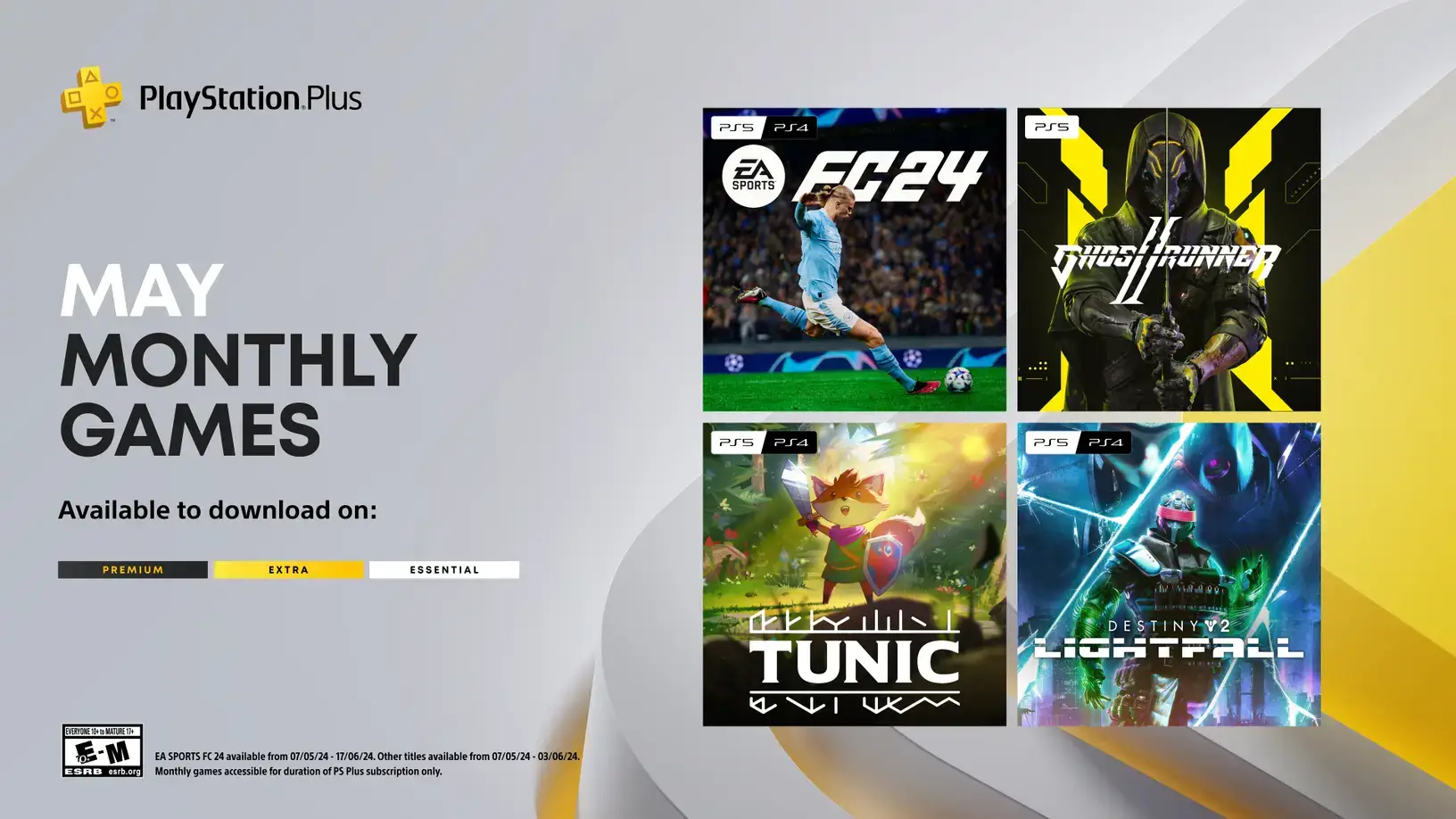 Владельцы PlayStation Plus в мае получат FC 24, Ghostrunner 2, Tunic и Destiny 2: Lightfall
