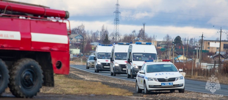 В Котельничском районе прошли учения по ликвидации ДТП