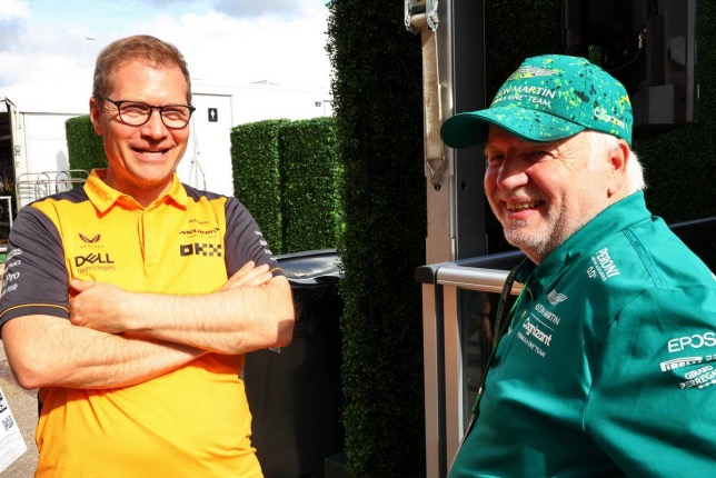 Норберт Феттель (справа) и Андреас Зайдль, руководитель команды McLaren, фото XPB