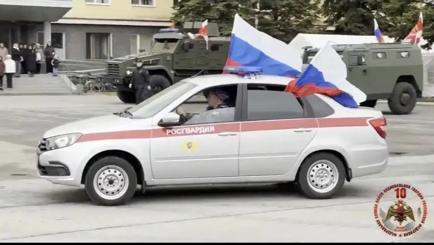Сотрудники Управления Росгвардии по Вологодской области стали участниками патриотического автопробега, посвященного Дню Победы 