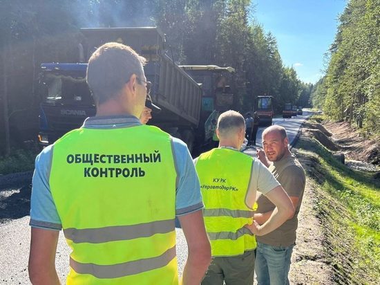 Общественный контроль проверил ход ремонта дороги в Карелии