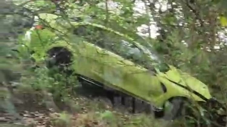 БМВ застряла в деревьях после ДТП в Сочи