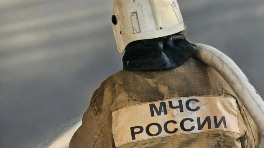 В Крыму задымлена трасса Симферополь – Евпатория из-за горящего сухостоя></div><div class=