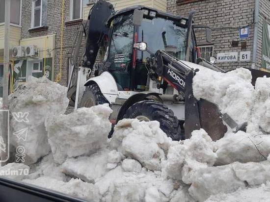 экскаватор погрузчик терекс уборка снега