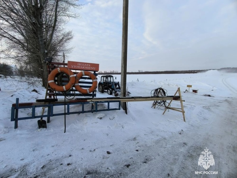 Открылась ледовая переправа в Бирском районе на реке Белой