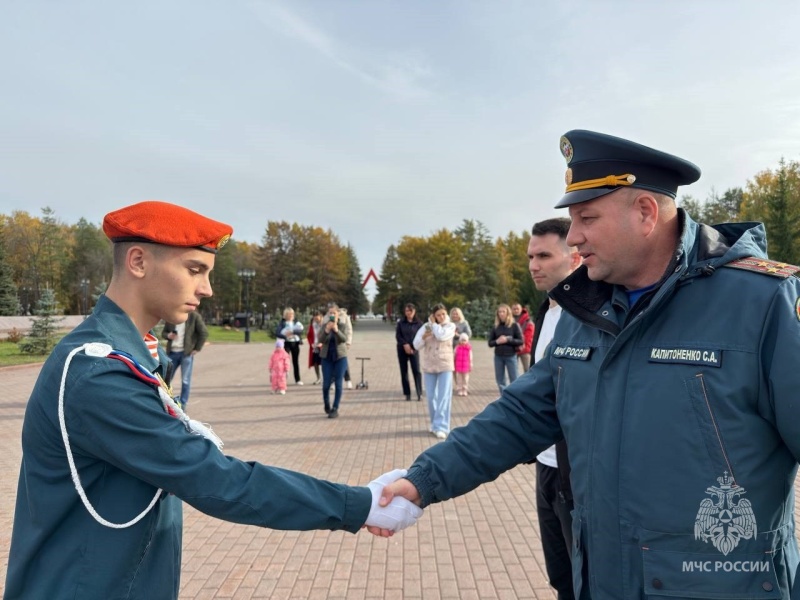 Торжественная церемония посвящения в кадеты прошла в парке Победы в Уфе