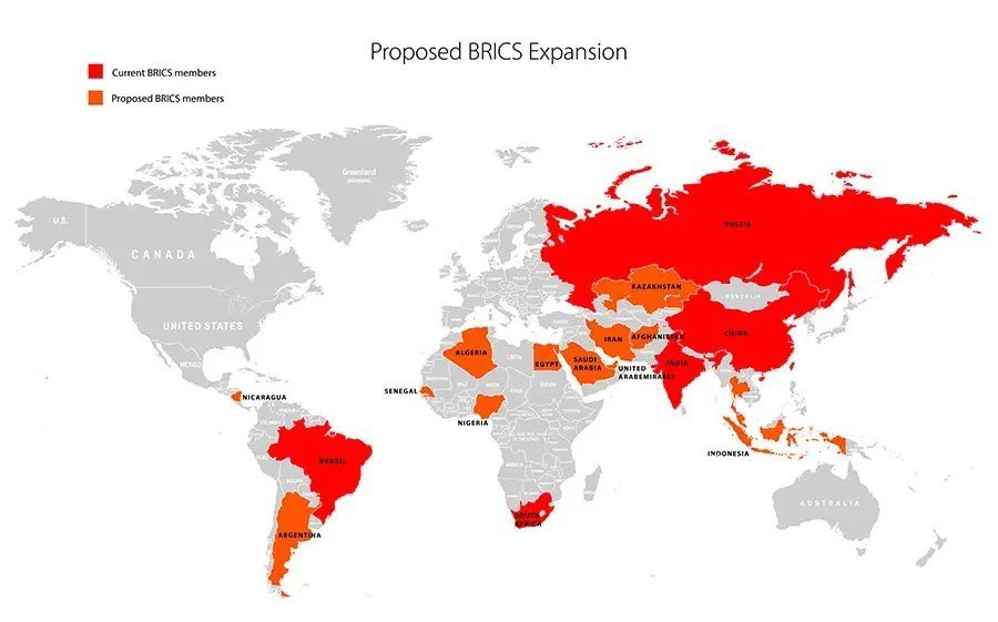 Стран новое влияние. БРИКС расширяется. Страны БРИКС на карте 2023. Расширение БРИКС карта. Страны Brics на карте.