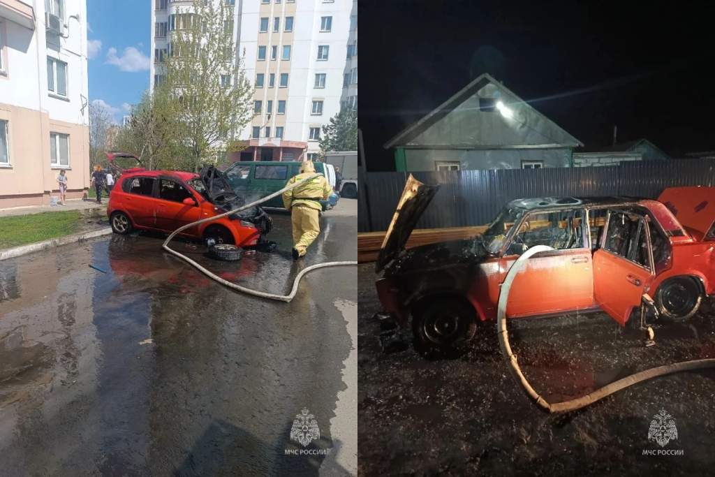 За сутки в Курской области из-за поломок сгорели 2 машины