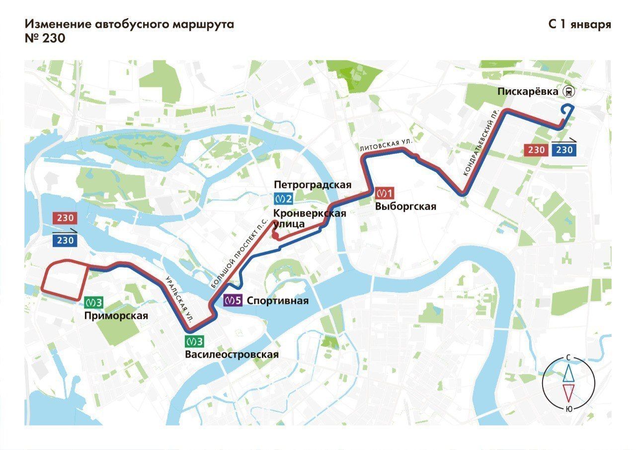 Автобус 230 санкт петербург на карте