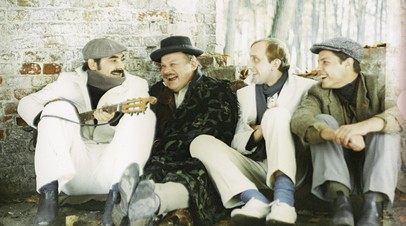 Александр Панкратов-Чёрный, Пётр Щёрбаков, Николай Аверюшкин и Игорь Скляр в фильме Карена Шахназарова «Мы из джаза»