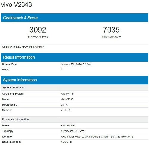 Слухи: Vivo Y38 5G получит Snapdragon 4 Gen 2 и 8 Гб ОЗУ