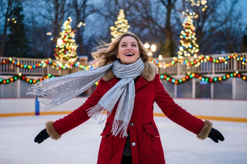 девушка на катке