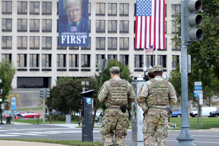 Солдаты Национальной гвардии США в Вашингтоне