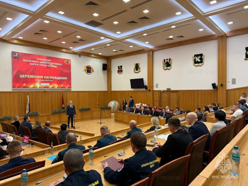 Сотрудники МЧС России Восточного административного округа отмечены наградами Префектуры ВАО