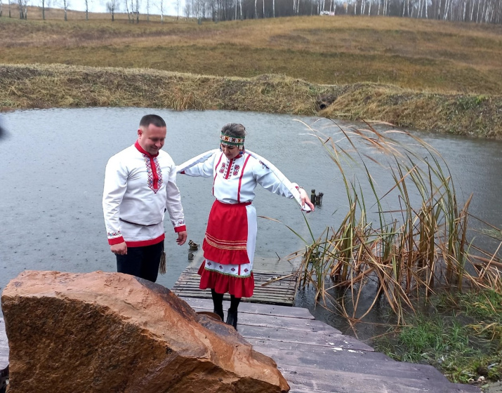 Театрализованное открытие родника. Фото Чувашского республиканского отделения РГО