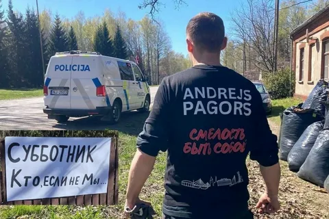 В Латвии завели дело на депутата Елгавской думы Андрея Пагора из-за плаката на русском языке