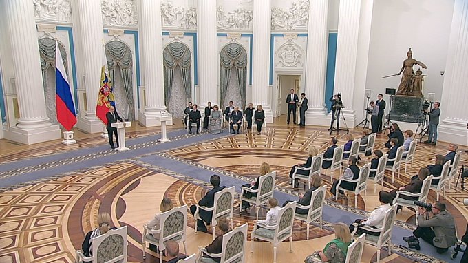 Вручение премий Президента молодым деятелям культуры и за произведения для детей