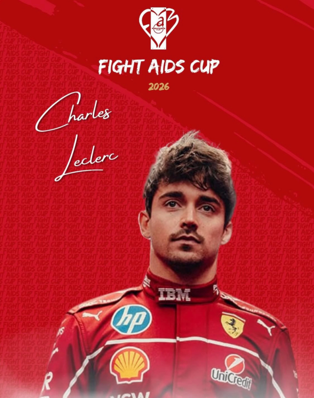 Постер, посвящённый футбольному матчу с участием Шарля Леклера