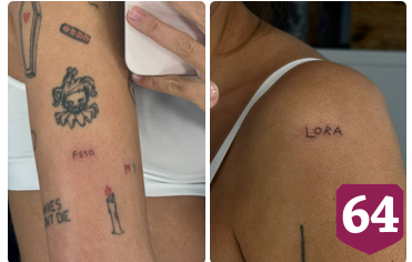 Жена саратовского футболиста набила татуировки «в честь семьи» 