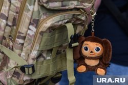 Волонтеры ХМАО подарили Александре Родионовой талисман бойцов СВО - Чебурашку
