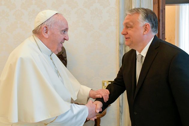 Встреча папы Римского Франциска и Виктора Орбана в Ватикане. 2022 год