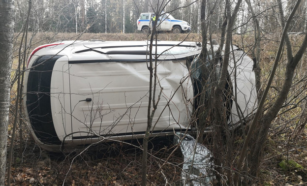 В Фалёнском районе опрокинулась иномарка