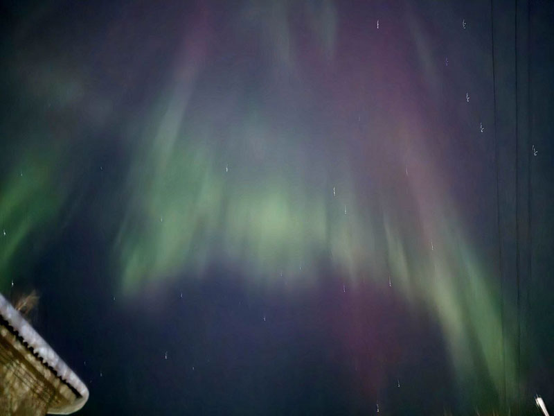 Кировчане стали свидетелями яркого полярного сияния