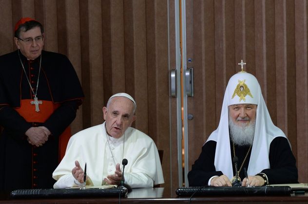 Патриарх Московский и всея Руси Кирилл и папа римский Франциск. Гавана, Куба 2016