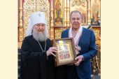 В Вознесенском кафедральном соборе Алма-Аты состоялась встреча митрополита Астанайского и Казахстанского Александра и министра иностранных дел России С.В. Лаврова