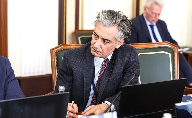 Встреча сенаторов РФ с депутатом Великого национального собрания Турции, председателем группы дружбы с Россией Великого национального собрания Турции Муратом Байбатуром