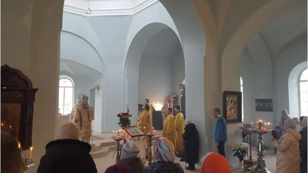 Литургия в Тракайской церкви 