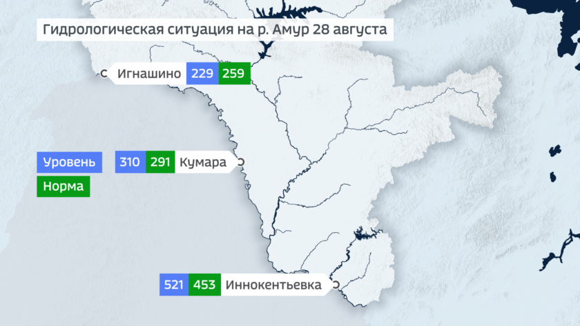 Карта осадков тында